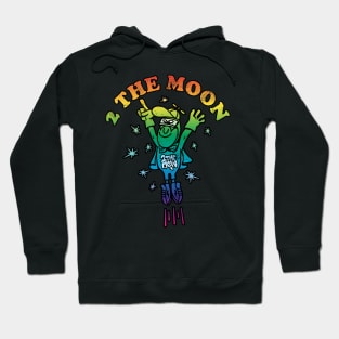 To the moon cartoon Hoodie